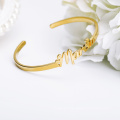 Shangjie OEM Classy Custom Bangle Bracelet Name Name Bracelet Personnalisé Bracelet Cuff en acier inoxydable